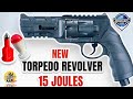 New torpedo revolver 15 joules less lethal airgun