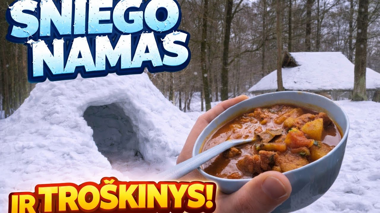 Ar mums pavyko pastatyti sniego namą?!
