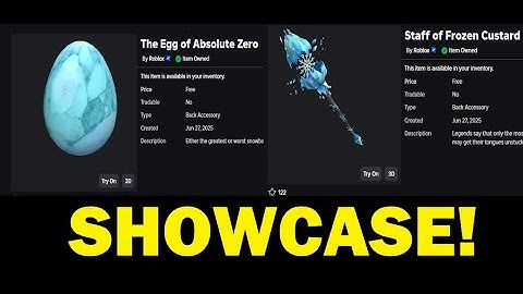 The hatch Egg of Absolute Zero and The Staff of Frozen Custard showcase and how to get.