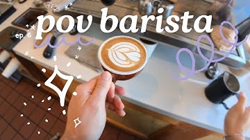 POV- relaxing barista workflow on a sunny day