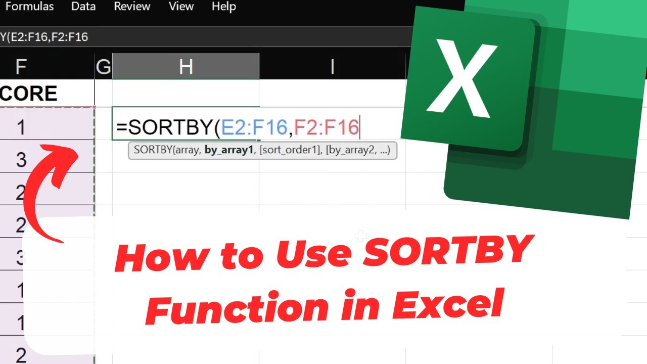 How to Use SORTBY Function in Excel - YouTube