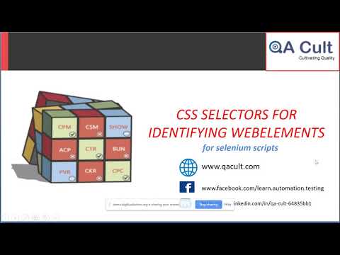 CSS SELECTORS FOR IDENTIFYING WEBELEMENTS