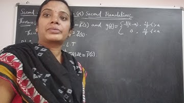 JNTU B.Tech M1 Maths. Second Shifting Theorem Statement and Proof on Laplace Transforms