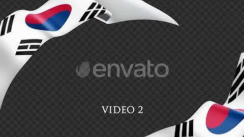 Long Flag South Korea | Motion Graphics - Envato elements