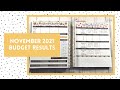 November 2021 Budget Results | Erin Condren Monthly Planner