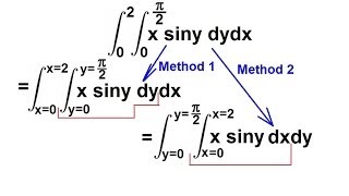 Calculus - Integration: Double Integrals (4 of 9) Example 3: Trig Function: (xsiny)dydx