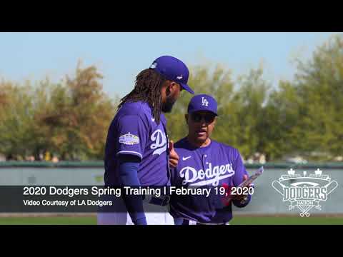 2020 Dodgers Spring Training: Mookie Betts, Gavin Lux, Cody Bellinger Hitting & Fielding