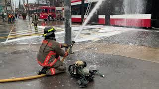 TTC Streetcar fire at Lansdowne and Dundas