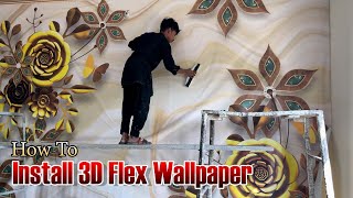 How to install 3d flex wallpaper step by step | 3d flex wallpaper design