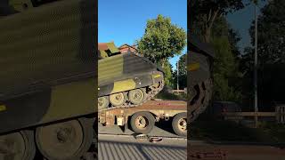 M113 APC on trailer