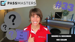 5 SIE Exam Questions Explained by Suzy Rhoades of PassMasters  Books and Records