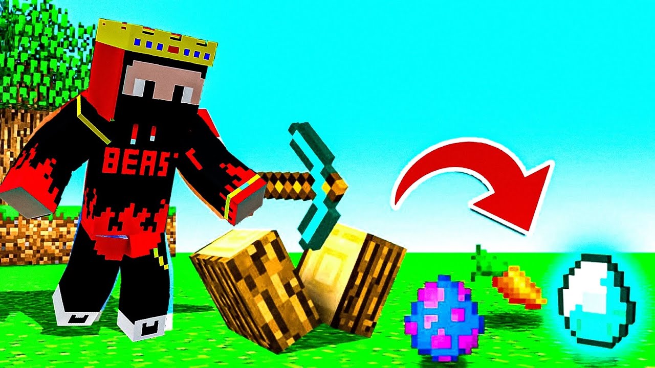 Minecraft but every block drops RANDOM op loot... - YouTube