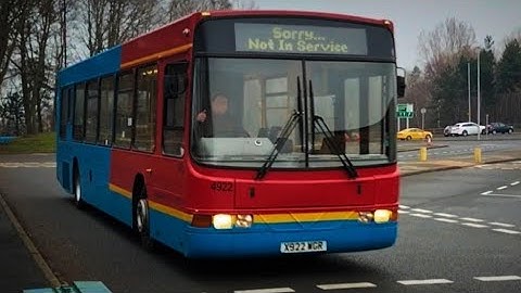 A-line Coaches, Ex-GNE Volvo B1OBLE/Wright Renown departs Heworth Interchange for Newcastle.