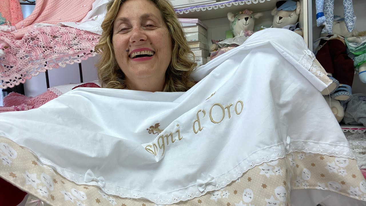 Il Baule della nonna , come fare lenzuolino  e federa per lettino con le sbarre.