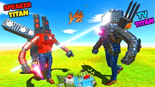 OGGY SPEAKERMAN TITAN TEAM VS JACK TV TITAN TV DEADLY FIGHT IN ANIMAL REVOLT BATTLE SIMULATOR (ARBS)