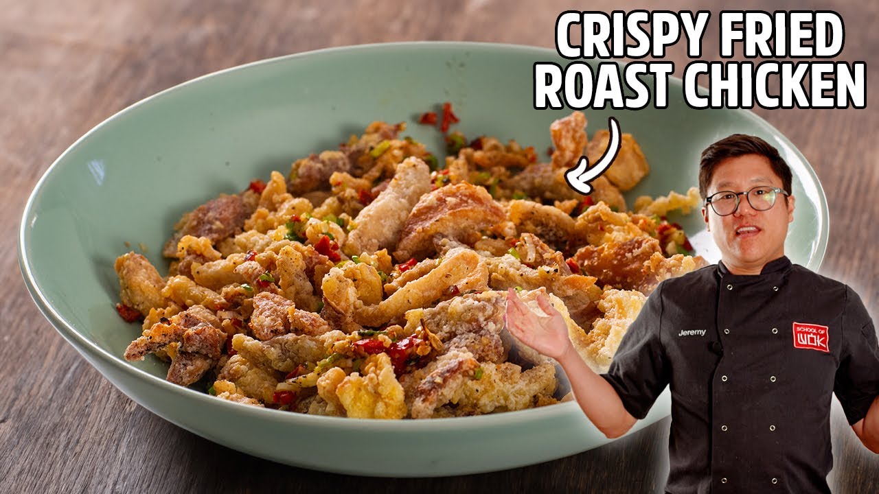 Easy Chinese Leftover Crispy Shredded Roast Chicken! - YouTube