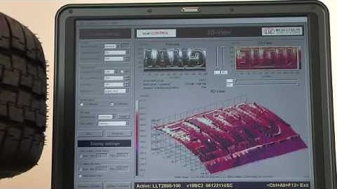 scanCONTROL - tire surface inspection using laser scanner