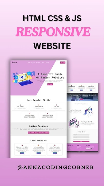 Responsive website | Html CSS JavaScript #html #coding #css - YouTube