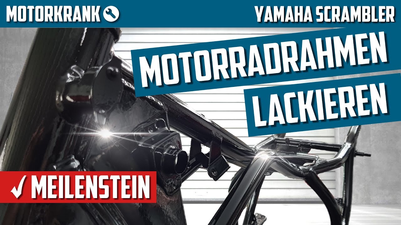 Motorradrahmen schleifen und lackieren - Yamaha XJ550 (4V8