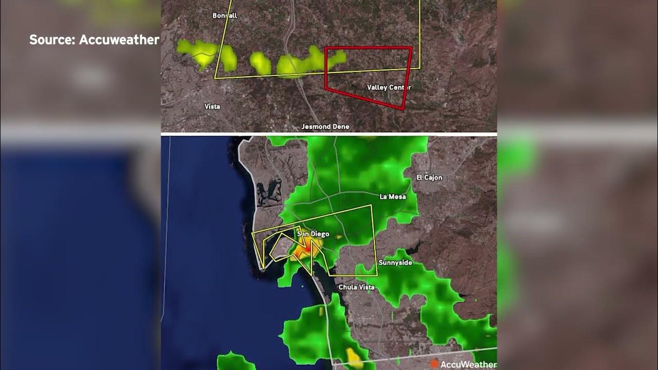 Latest storm creates rare tornado warning in San Diego YouTube