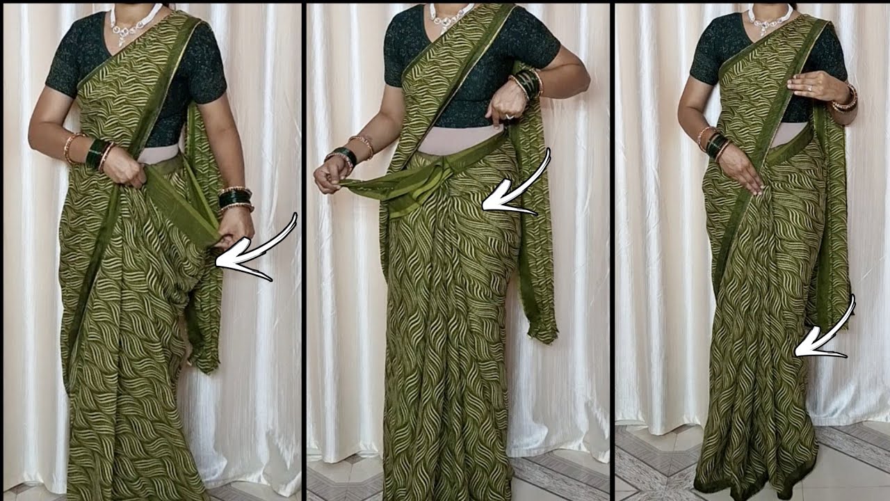 How to Make a Perfect Hip,Shoulder,Lower Pleats Arrange Very Easy Way 👌 