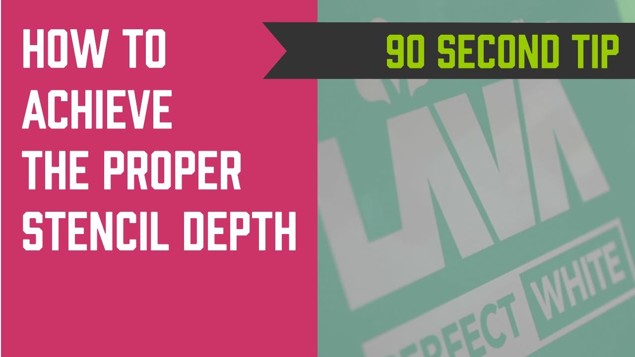 How to Achieve the Proper Stencil Depth for Screen Printing YouTube