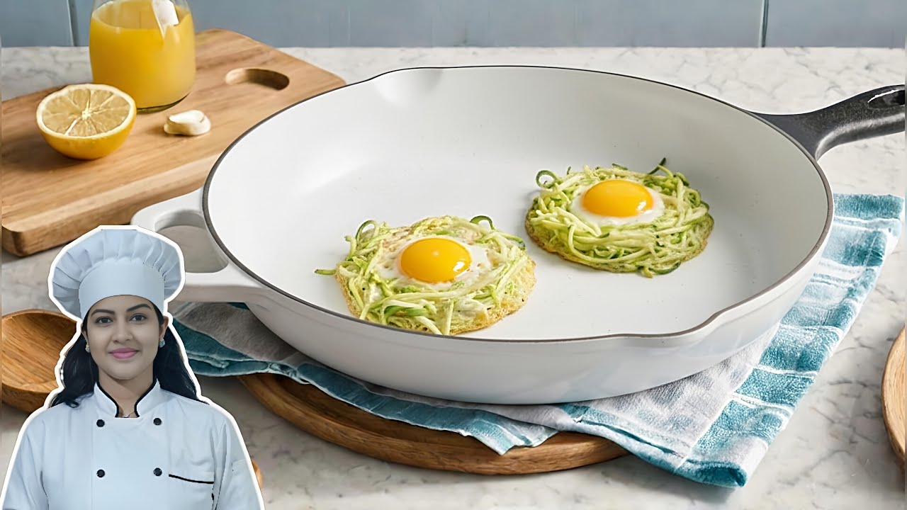 Cabbage Egg Omelette in 5 min//Zero oil  Breakfast-Dinner Recipe!