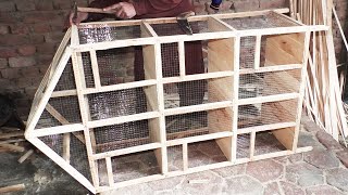 Cutting wood and making triple story pigeon house