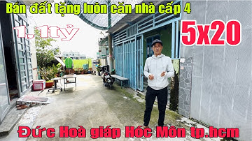 Bán đất tặng luôn căn nhà cấp 4 , sổ hồng riêng 5x20m Đức Hoà Long An giáp Hóc Môn ( 1,1 tỷ )