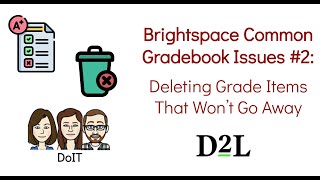 Brightspace Common Gradebook Issues #2 Deleting Grade Items That Won't Go Away
