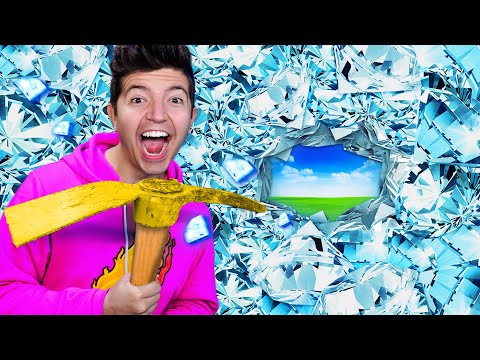 ESCAPING 100 Layers of DIAMOND! – Minecraft Trapped Challenge