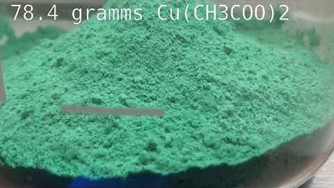Copper acetate synthesis (second step to lead-2-acetate)