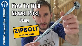 How to fit a newel post using ZIPBOLT post fastener. Replace stair newel with slip fit fixing kit.