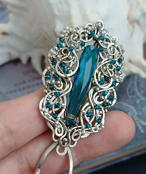 Шпилька для волос с камнем кварц "Lace". #jewelry #handmade - YouTube