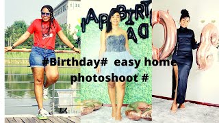 Husband photoshoot my bday pics at home. # easy and beautiful!30th bday photoshoot ideas#