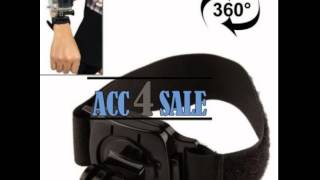 Acc4Sale: GoPro Hero Mount Holder Wrist Strap Head / Hand with 360 Degree Rotation