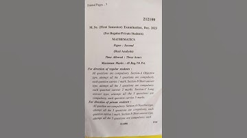 Real Analysis ( MSc 1st sem ) #chhindwara_university #msc #realanalysis