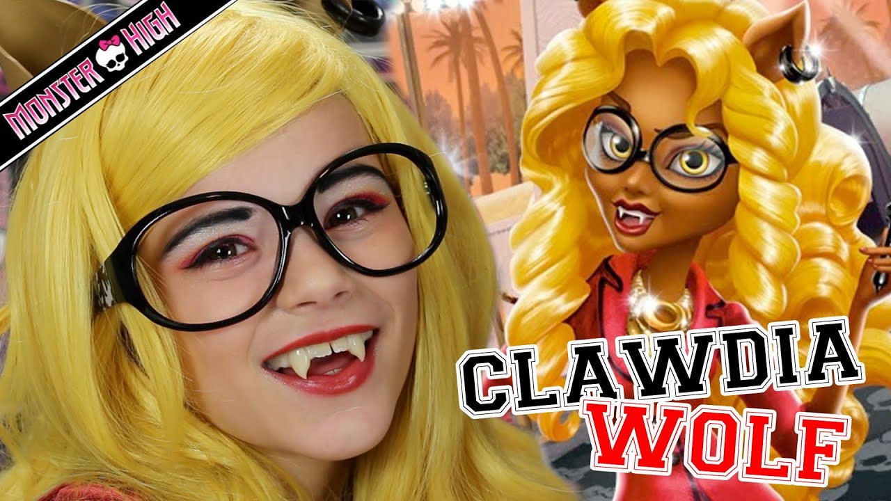 Monster High Clawdia Wolf Doll Makeup Tutorial For Halloween Or
