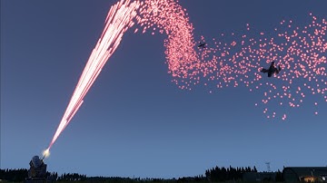 Phalanx C-RAM CIWS Shooting vs A-10 Warthog/Thunderbolt II in Action - Simulation