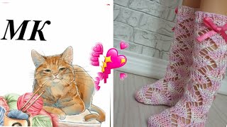 картинка: Комплект Листья желтые* Ажурные гольфы* Мастеркласс*