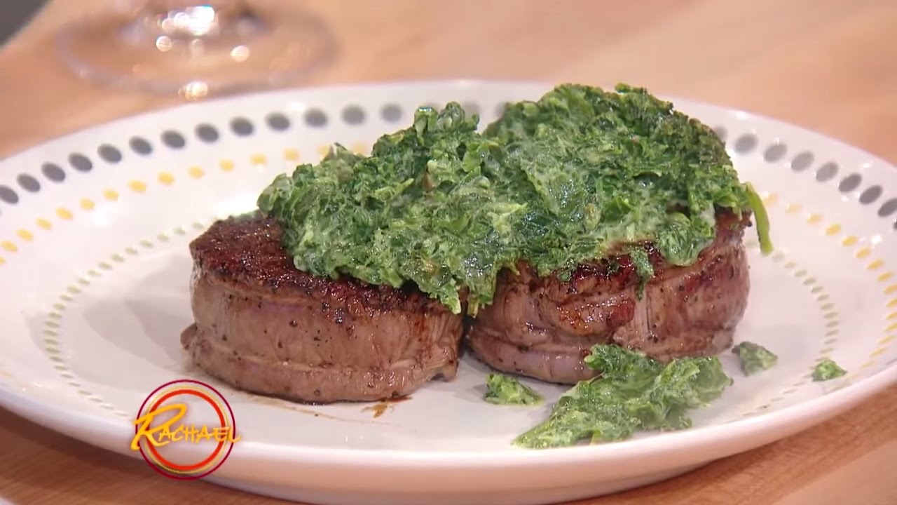 Tournedos with Creamed Spinach | Rachael Ray Show