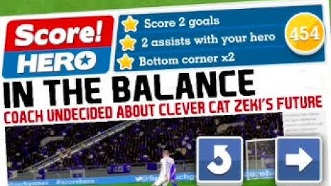 Score Hero Level 454 (3 Stars) Walkthrough - Leicester vs Leeds United