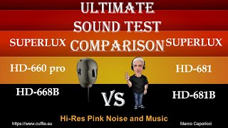 SUPERLUX HD-660 pro VS HD-668B VS HD-681 VS HD-681B -  ULTIMATE SOUND TEST