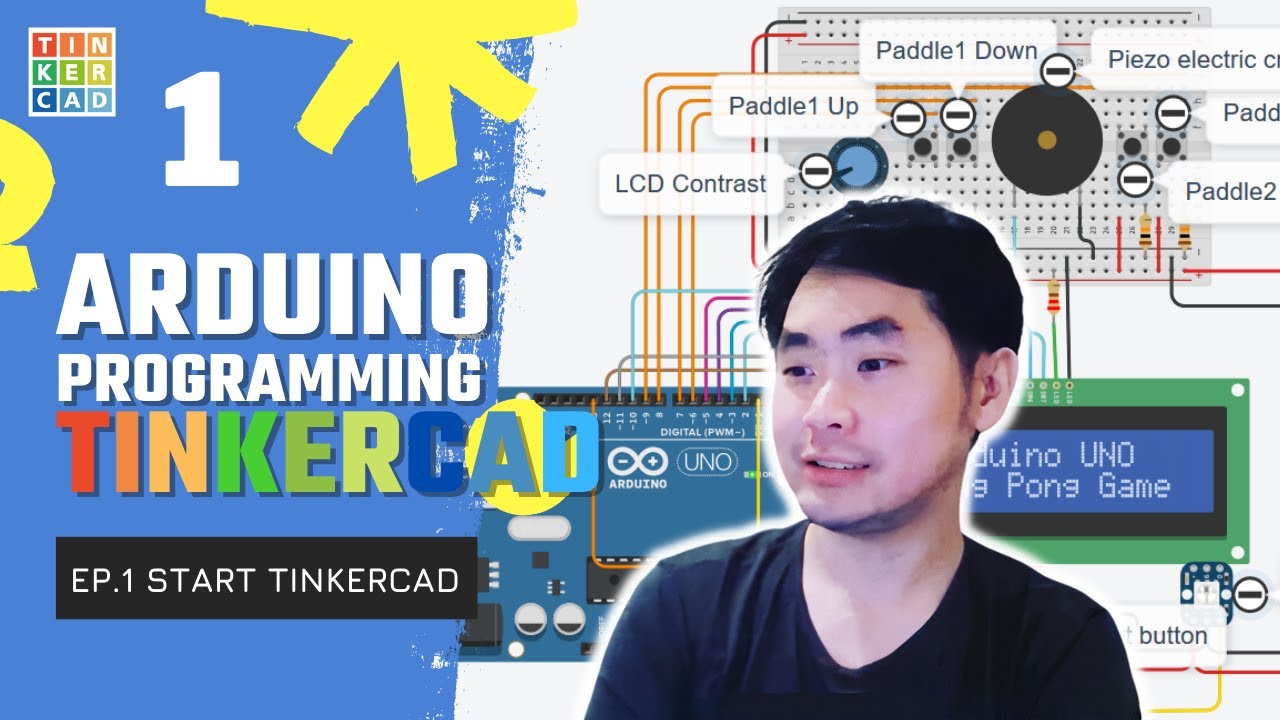 โปรแกรม จำลอง arduino บน pc  2022 New  เรียน Arduino on TinkerCAD ขั้นเทพ EP.1 Start TinkerCAD ออกแบบวงจรและเขียนโปรแกรมการทำงานออนไลน์ 🔥