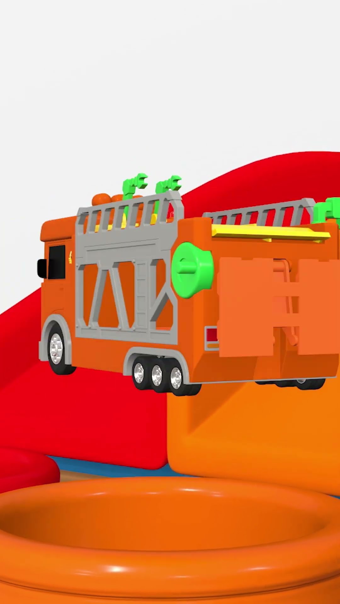 Stong loves to ride the Color Slides!?? Learn Colors for Kids #ColorSlide #LearnColors #Shorts