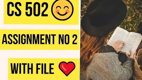 CS 502 Assignment no 2 Solution with file ❤