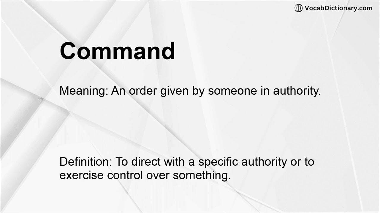 Command meaning youtube