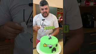 Como decorar o bolo do #manicraft em menos de #5 minutos #shortvideo