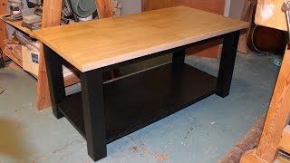 Making an oak coffee table I had a lot of old solid oak parquet flooring that i wanted to make something with, so i decided to make a coffee table. I tried to keep