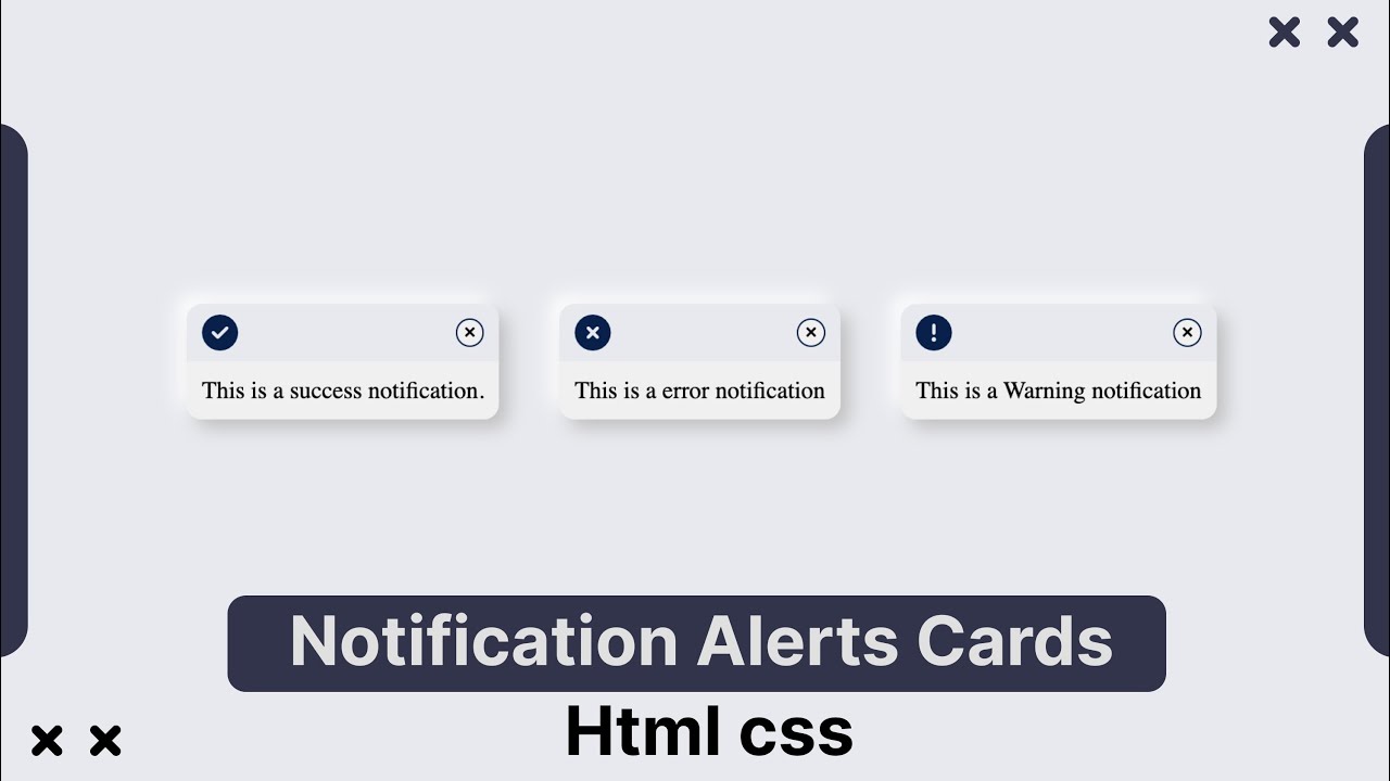Notification Alerts cards html css | amanselfcoder - YouTube